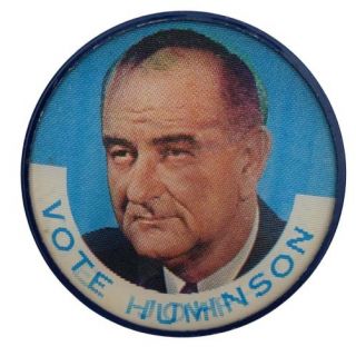 1964 Lyndon Johnson Hubert Humphrey Flasher Button