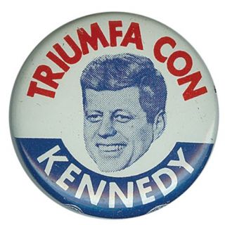 John F Kennedy Spanish Campaign Button