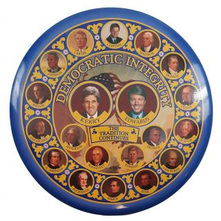 Kerrry Edwards The Tradition Continues Nine Inch Campaign Button Burned