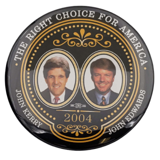 2004 John Kerry & John Edwards Campaign Button