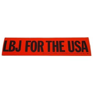 LBJ For the USA Bumper Sticker