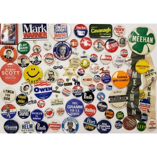 71 Different  Senate Governor & Local  Political Candidates Buttons Pins
