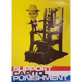 Lyndon Johnson Support Capitol Punishment Electric Chair Poster