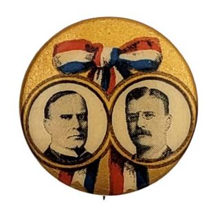 1900 McKinley Roosevelt Jugate Campaign Button