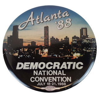 1988 Democratic National Convention Huge 9" Button - Michael Dukakis