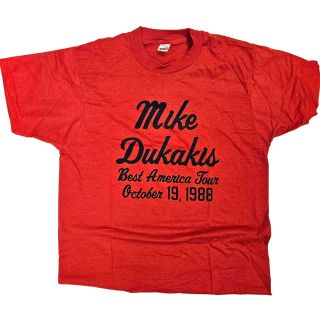 1988 Mike Dukakis Best America Tour News Correspondents T-Shirt