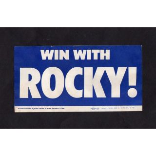 win With rocky bumper sticker