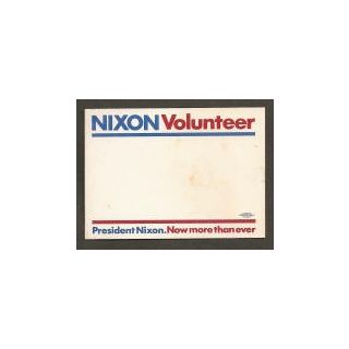 Nixon Volunteer Campaign Decal