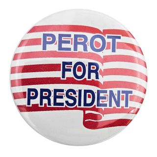 1992 Ross Perot Patriotic Flag  Campaign Button