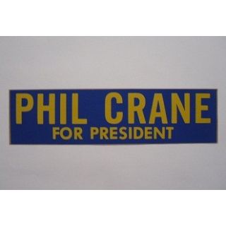 Phil Crane for President Bumper Sticker