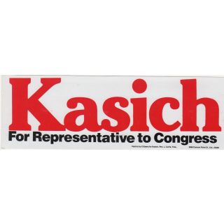 Kasich for Congress Bumper Sticker
