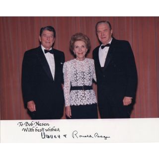 Ronald & Nancy Reagan autographs