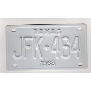 JFK 1964 memorial license plate
