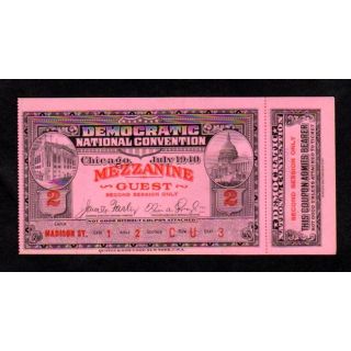 1940 Democratic Convention Guest Ticket