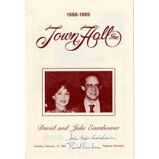 Julie & David Eisenhower Signed 1989 Program