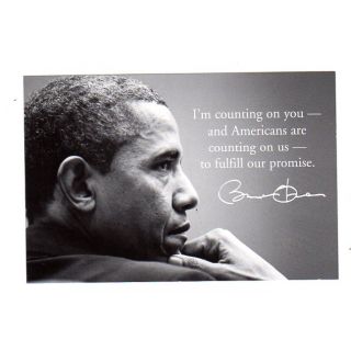 Barack Obama DNC Support Card