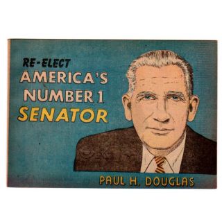 Paul Douglas Illinois Senator Early Example of Comic Book Campaigning