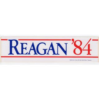 1984 Reagan Bush '84 Campaign  Bumper Sticker