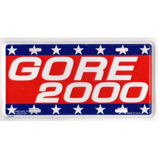 1988 Al Gore Campaign Souvenir Metal License Plate