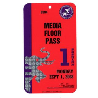 2008 Republican National Convention Media Pass Badge - John McCain