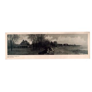 1907 Summer Residence of President Taft Panorama Photo Postcard #2