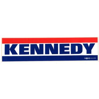 1970s Ted Kennedy Huge Campaign Bumper Sticker