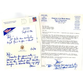 1990s Congressman Dave Camp Michigan Signed Ephemera Collection
