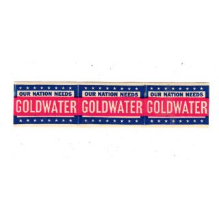 1964 Our Nation Needs Goldwater - Set of 3 Stickers