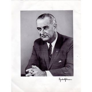 1960s Portrait of Democratic President Lyndon B Johnson