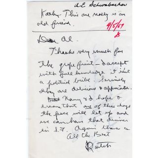 Ronald Reagan personal handwritten note