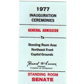 1977 Inauguration Ceremonies Ticket Senate