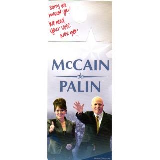 Mccain Palin Doorknob Hanger