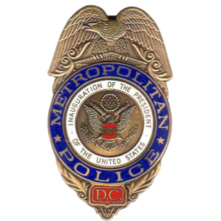 1993 Clinton Metropolitan Police Numbered Inauguration Badge