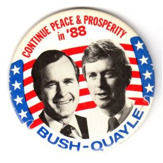 Bush Quayle 88 campaign button