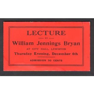 William Jennings Bryan Ticket