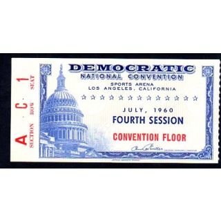 1960 Democratic Convention Ticket 4th session