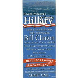 Hillary Clinton Rally Ticket