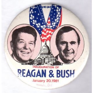 Reagan Bush Souvenir Button