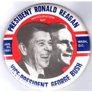Reagan Bush souvenir buttons
