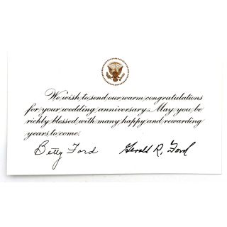 Wedding Card from a President