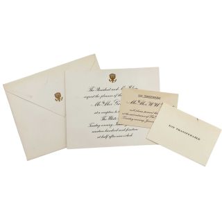 1914 Woodrow Wilson White House Reception Invitation Set