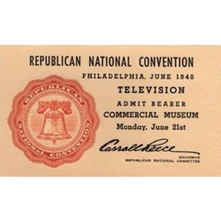 1948 Republican National Convention Television Ticket 