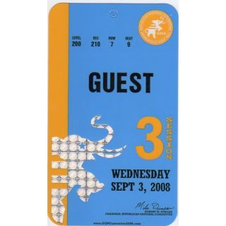 Gust ticket to 2008 Convention