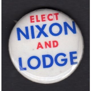 Elect Nixon and Lodge button