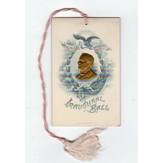 1901 Mckinley Hobart Inaugural Dance Card