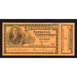 1920- Democratic National Conventoin Ticket