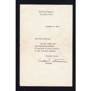 Adlai Stevenson Autograph