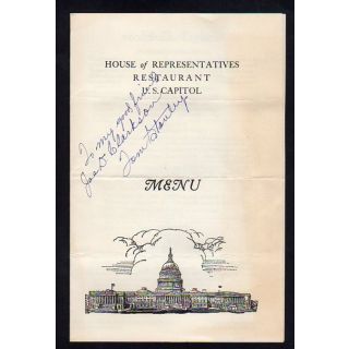 US Capitol Menu 1953