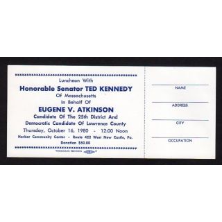 Ted Kennedy ticket