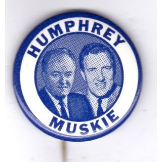 Humphrey Muskie Blue Button